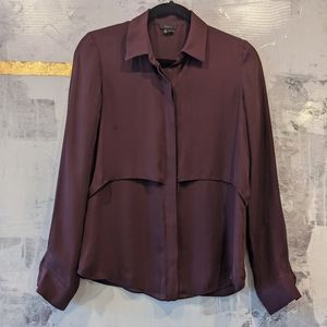 Theory 100% Silk Button Down Blouse Size P / XS